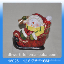 Christmas decoration ceramic snowman figurine